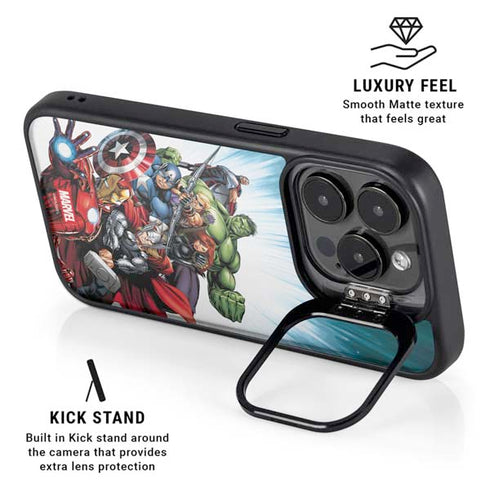 Marvel Avengers Team iPhone 15 Pro Max Kickstand Case